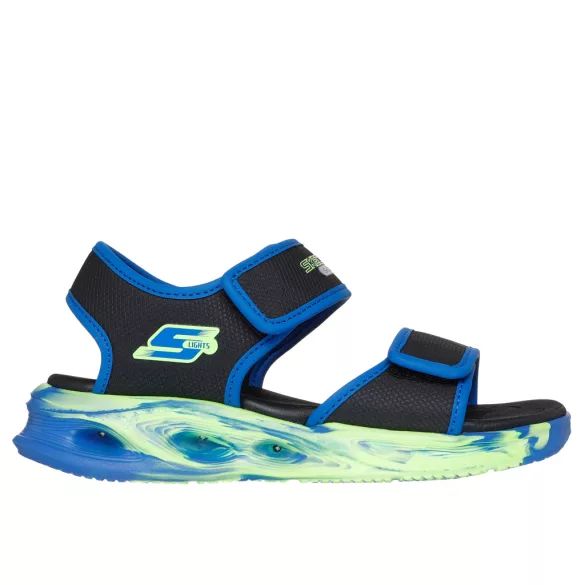 27-37 fiú ledes szandál Skechers S-Lights: Sola Glow Sandal - Fusion Brights