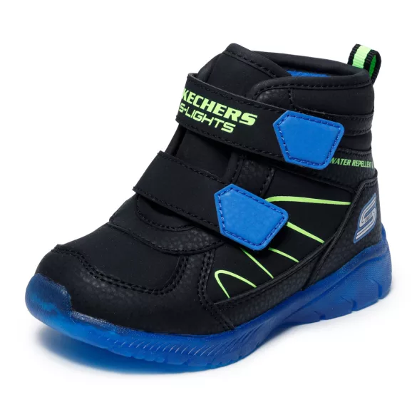 21-28 fiú bélelt villogó bakancs Skechers Illumi-Brights LED