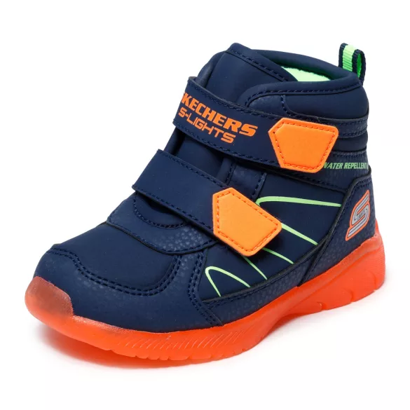 21-28 fiú bélelt villogó bakancs Skechers Illumi-Brights LED