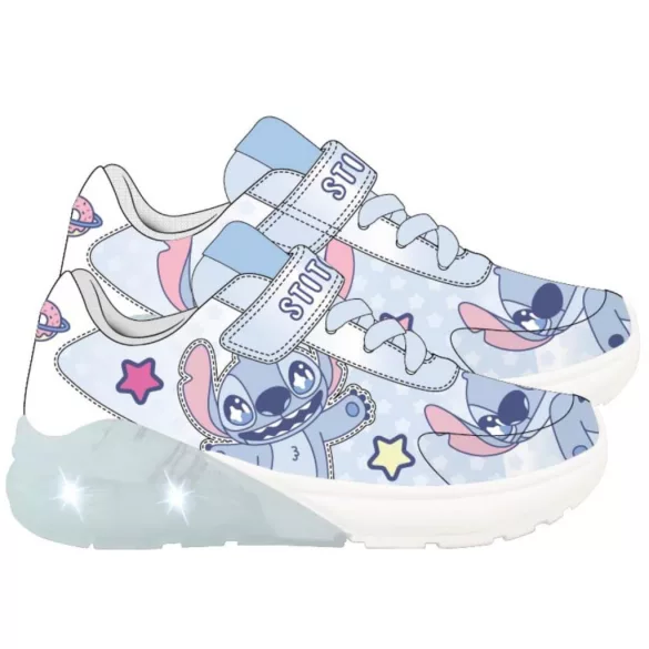Disney Lilo és Stitch, A csillagkutya Happy Alien LED villogó, világító utcai cipő 29